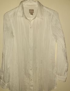 Chico's sheer fabric long sleeve women dress shirt